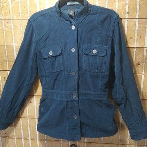 French Cuff Corduroy Teal Jacket Large